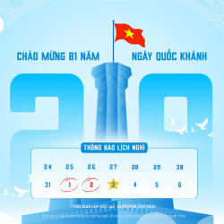 THIÊN THÀNH TÂM THÔNG BÁO LỊCH NGHỈ LỄ QUỐC KHÁNH 02/9/2026