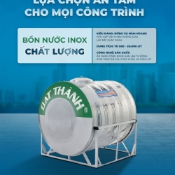 BỒN NƯỚC INOX ĐẠT THÀNH – GIẢI PHÁP LƯU TRỮ NƯỚC BỀN CHẮC, AN TÂM CHO MỌI CÔNG TRÌNH