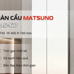 BỒN CẦU MATSIJNO MS-617 – THIẾT KẾ LIỀN KHỐI, MEN NANO, XẢ 1D HIỆU QUẢ