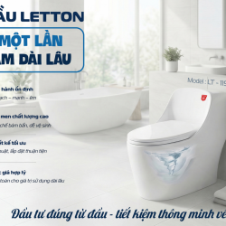 🚽 BÀN CẦU LETTON | LẮP MỘT LẦN – AN TÂM DÀI LÂU