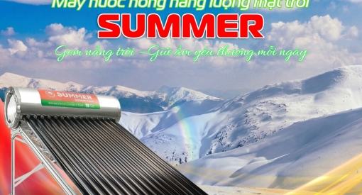 Máy Nước Nóng Năng Lượng Mặt Trời SUMMER – Giải Pháp Nước Nóng Bền Vững Cho Gia Đình Việt
