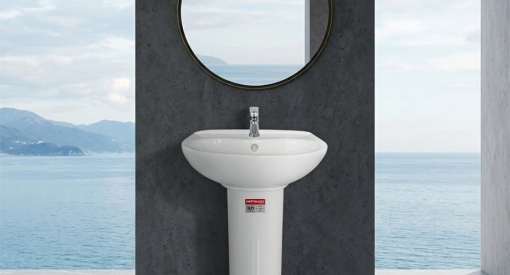 NÂNG TẦM PHÒNG TẮM VỚI LAVABO MATSIJNO MS-102 + CHÂN DÀI MS-252
