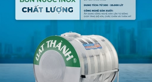 BỒN NƯỚC INOX ĐẠT THÀNH – GIẢI PHÁP LƯU TRỮ NƯỚC BỀN CHẮC, AN TÂM CHO MỌI CÔNG TRÌNH