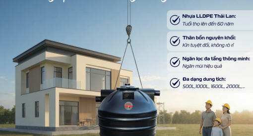 Bồn Tự Hoại Septic Letton – Giải pháp xử lý nước thải hiện đại cho công trình bền vững