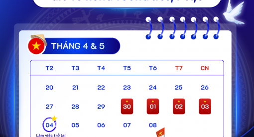 THIÊN THÀNH TÂM THÔNG BÁO LỊCH NGHỈ LỄ GIỖ TỔ HÙNG VƯƠNG & 30/04 – 01/05/2026