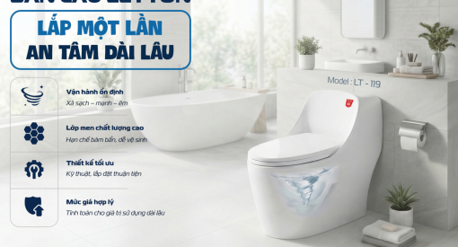 🚽 BÀN CẦU LETTON | LẮP MỘT LẦN – AN TÂM DÀI LÂU