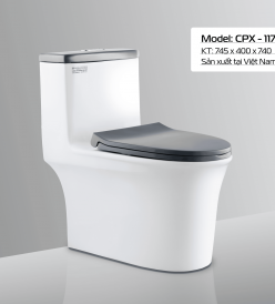 BÀN CẦU CPX - 117 NẮP XÁM