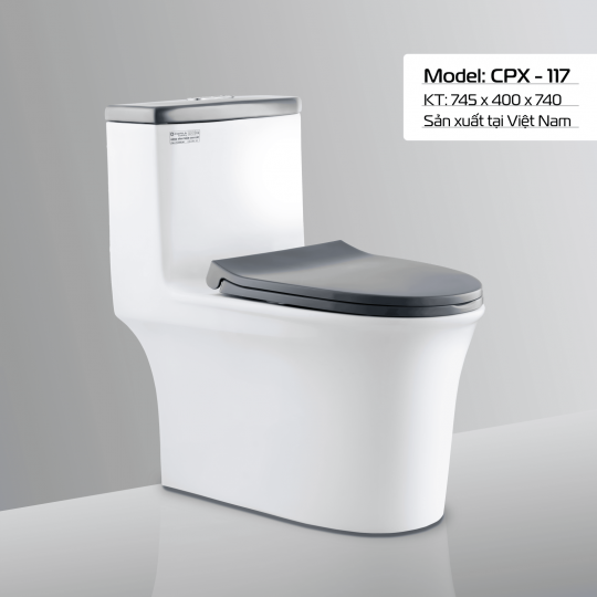 BÀN CẦU CPX - 117 NẮP XÁM