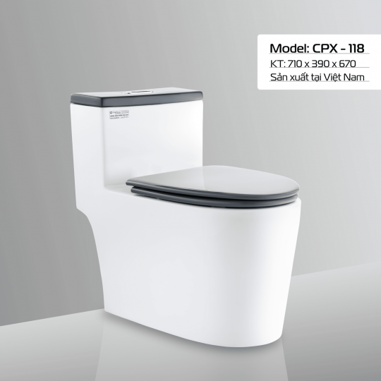 BÀN CẦU CPX - 118 NẮP XÁM