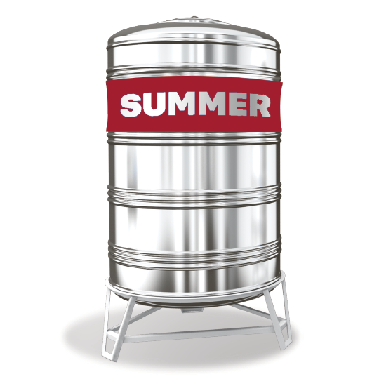 BỒN INOX ĐỨNG 700L - SUMMER ĐỎ