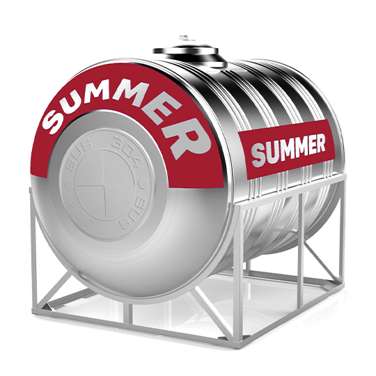 BỒN INOX NGANG 1000L - SUMMER ĐỎ