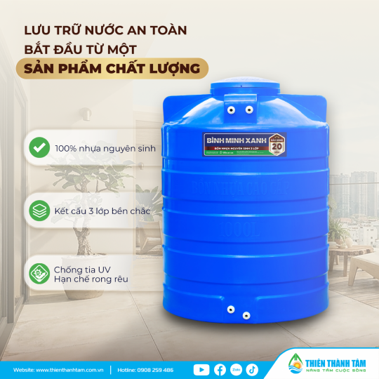 BỒN NHỰA NGANG BMX - 1000L 